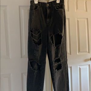 Ripped mom jeans